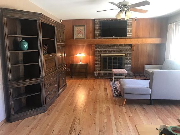 Family room with fireplace  