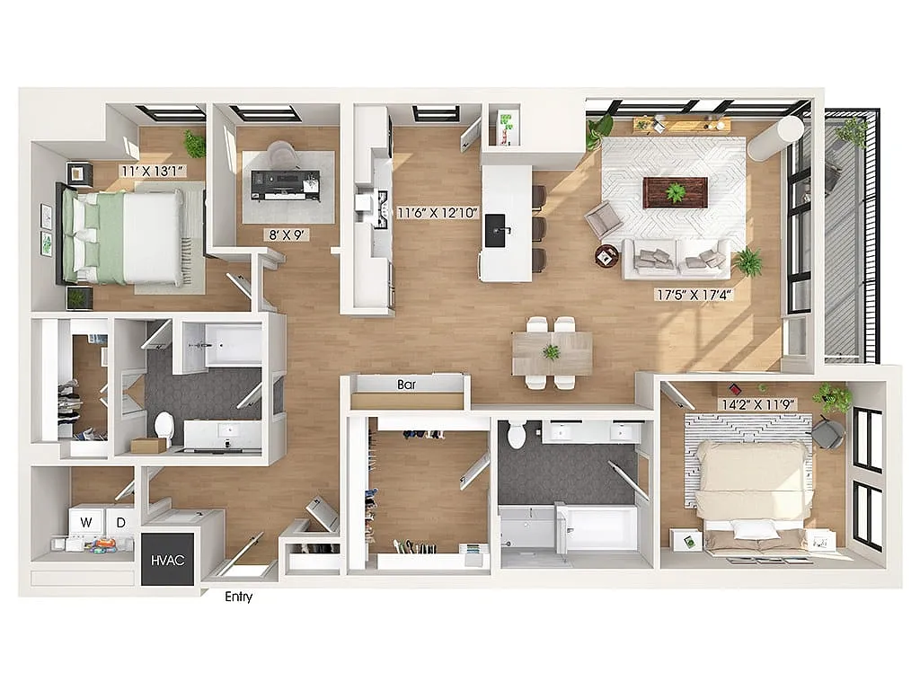 Floor plan B14D