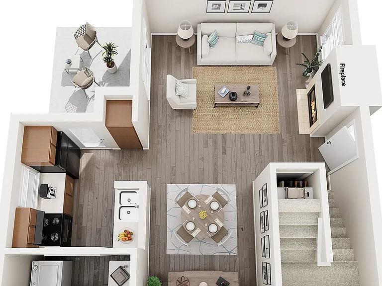 First Floor of Townhome, Two Bedroom, Two Bathroom First Floor of Townhome, Two Bedroom, Two Bathroom