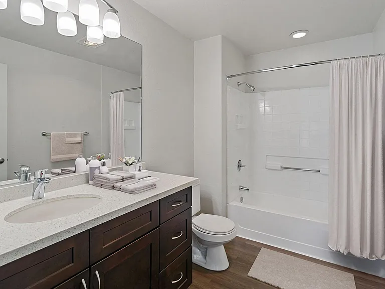 Bathrooms feature a spacious soaking tub