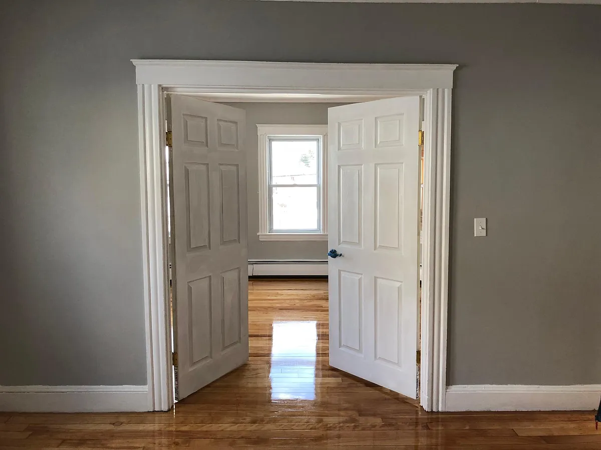 View from Living room French Doors to Bedroom#1 - 41 Winthrop Ave