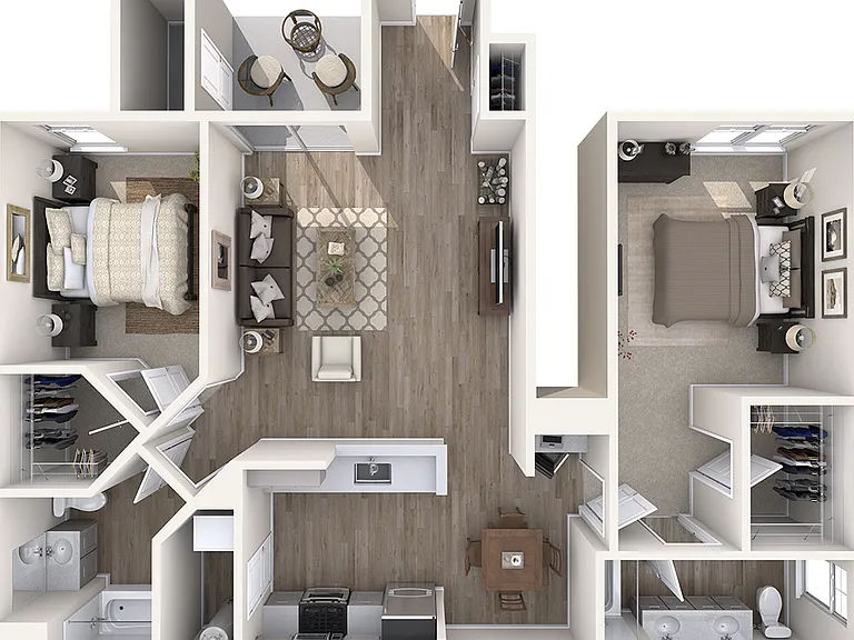 C1-2x2 floor plan Highland Ridge