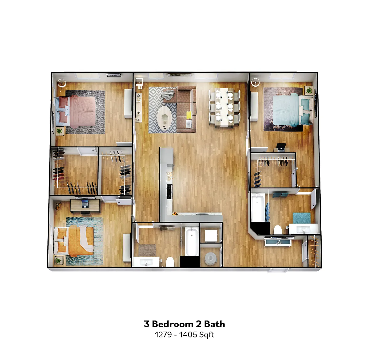 Floor plan 3 Bedroom