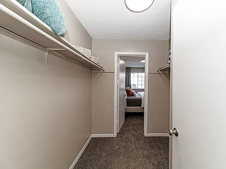 Generous walk-in closet space