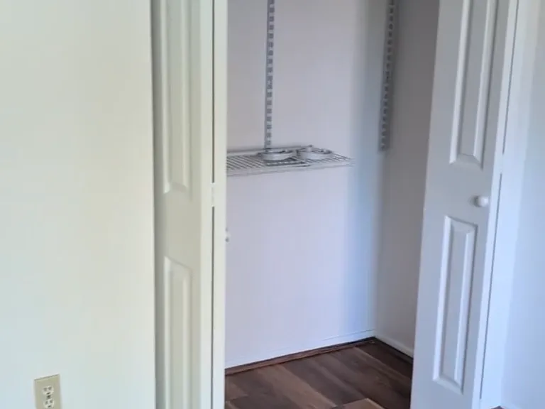 Bedroom closet with shelving
