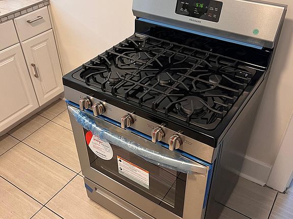 newly installed stove