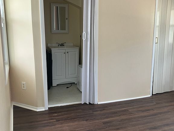 upstairs into bathroom