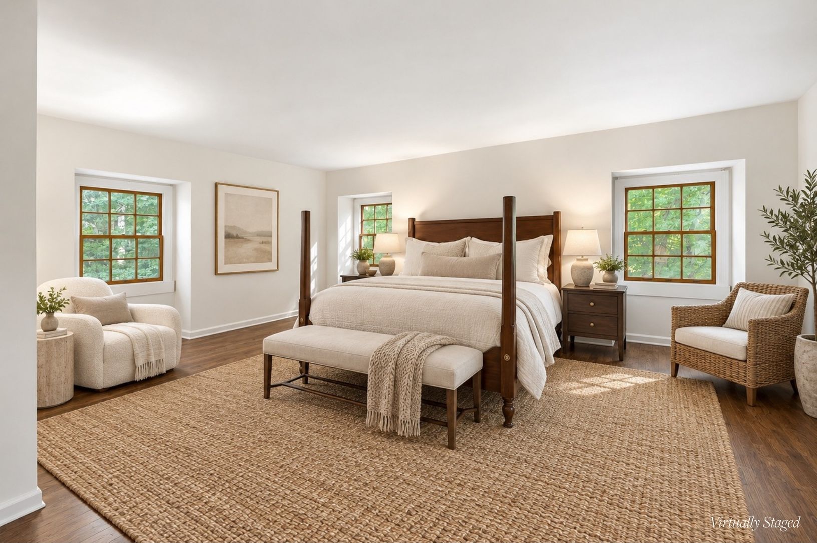 AI rendering staged 2nd fl primary suite