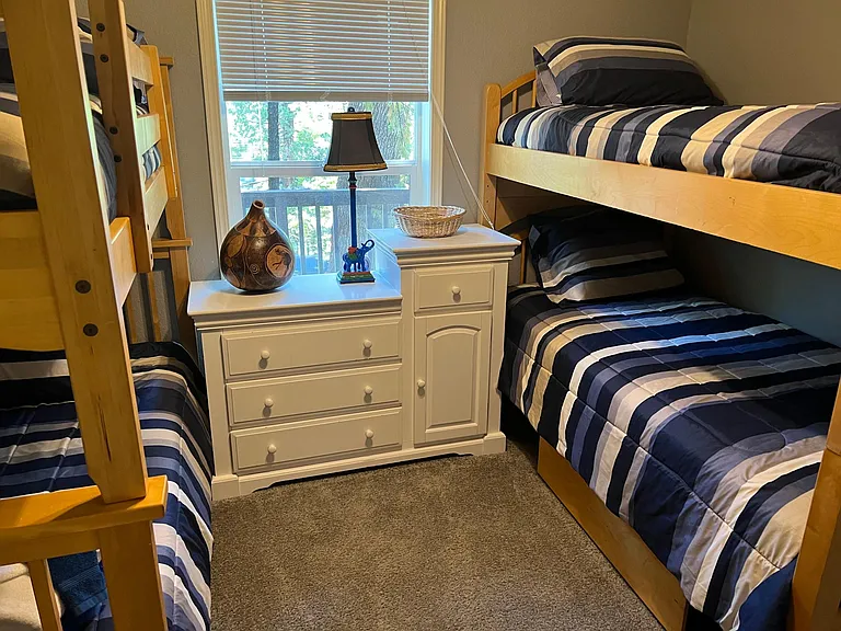 Bedroom #1 with large closet and ceiling fan