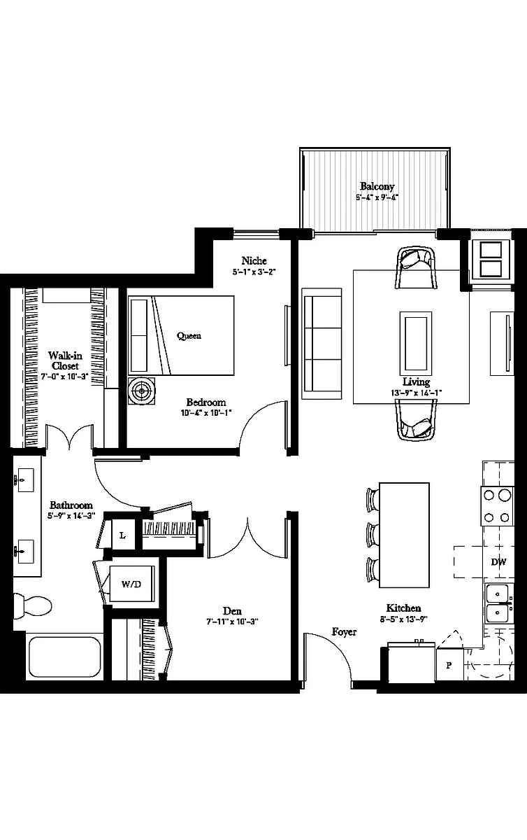 Floor plan Prairie Lily (A9.2) with Den