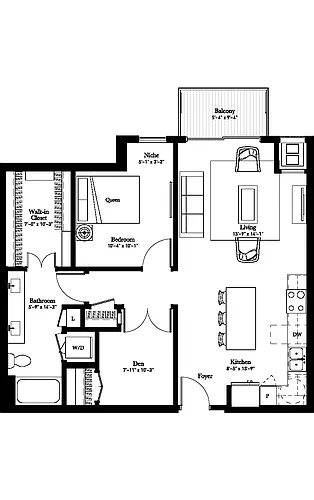 Floor plan Prairie Lily (A9.2) with Den