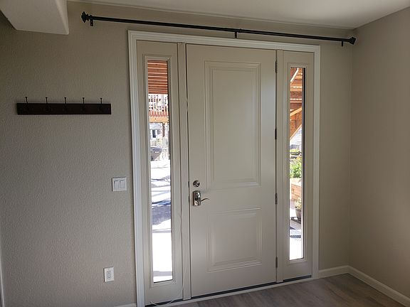 Apartment entry door from inside.