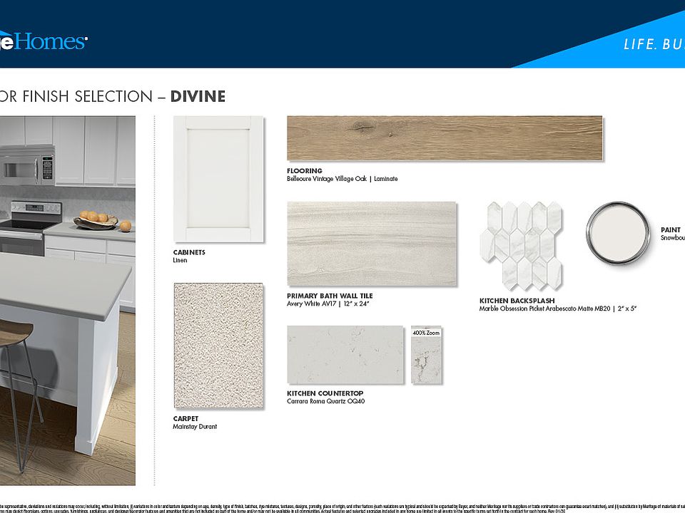 Linen-colored cabinets and quartz countertops