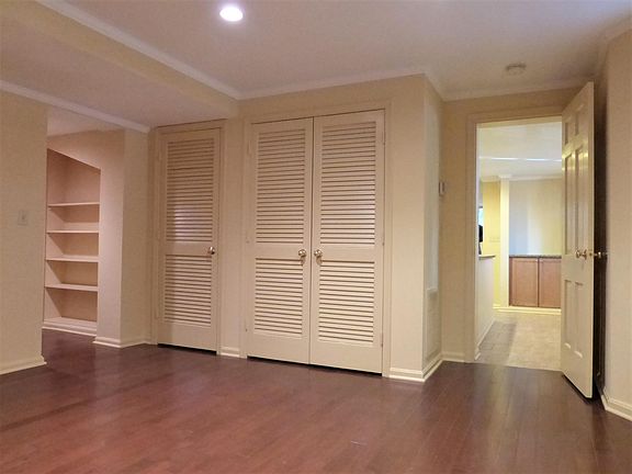 The apartment includes plenty of closets and built-ins