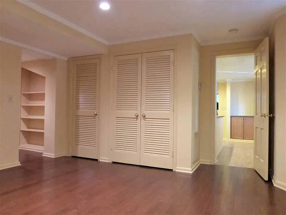 The apartment includes plenty of closets and built-ins