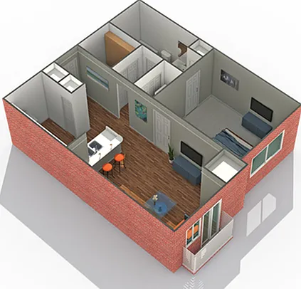Calhoun | 1-Bedroom Floorplan Calhoun | 1-Bedroom Floorplan