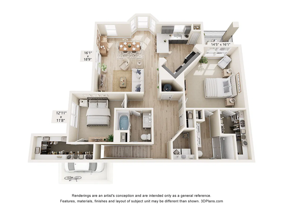 Floor plan BH-B2 (U) w/ Garage