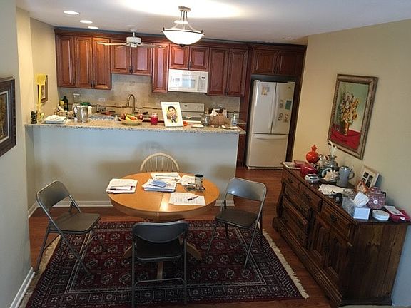 the dining and kitchen