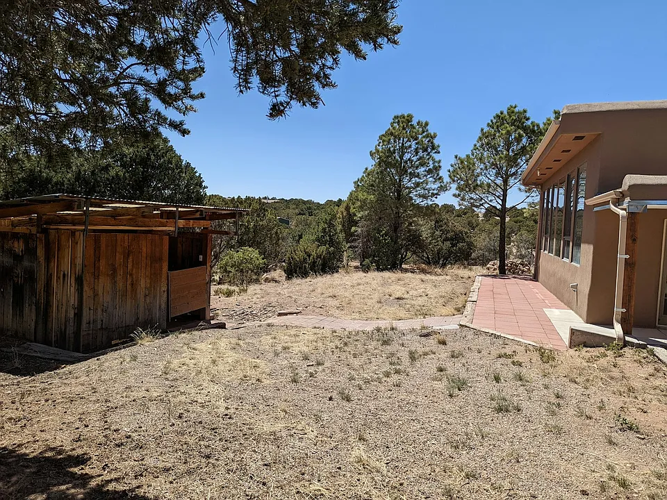 South patio, animal coup & greenhouse