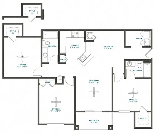 Floor plan 3B Renovation 4