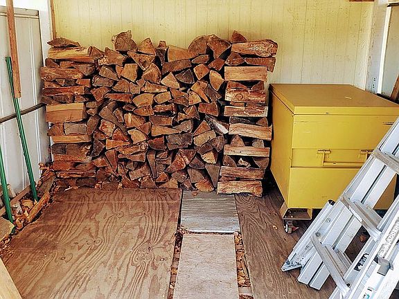 Big watertight woodshed
