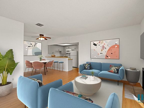 Spacious Dining and Living Room with Vinyl Flooring