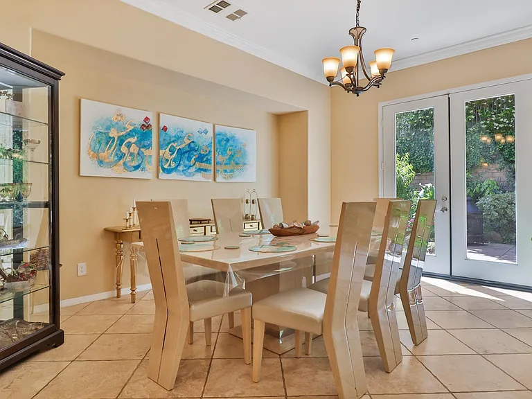 Dining Room with doors to the back yard.