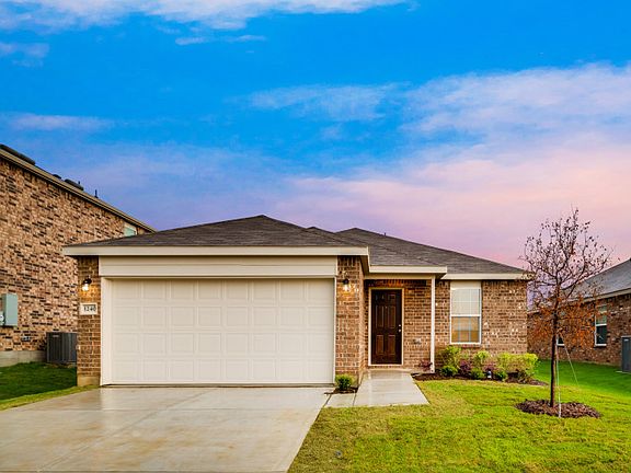 The Hewitt, a one-story home with 2-car garage, shown with Home Exterior N