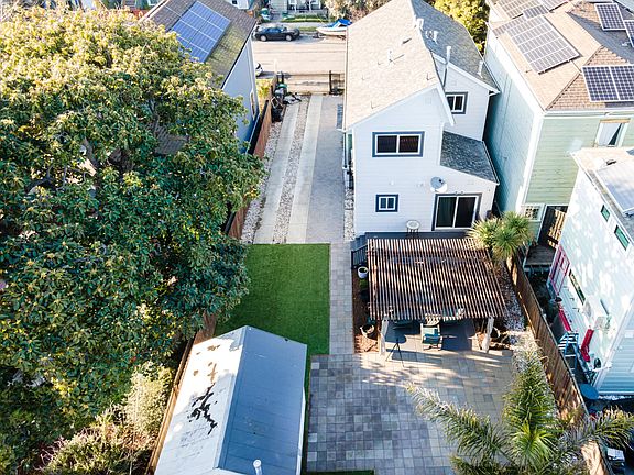 Aerial image of property and backyard