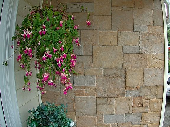 Flagstone covered porch