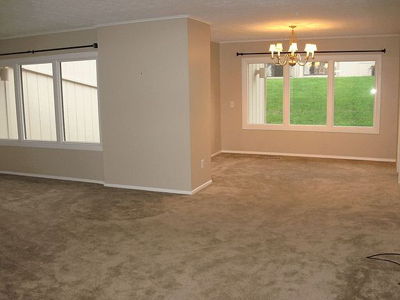 Living room and dining room