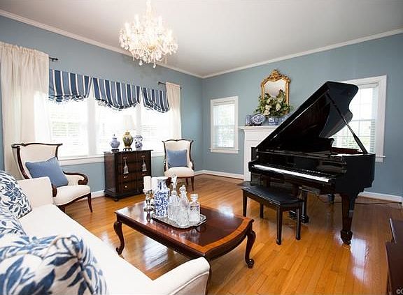 Formal Living Room is a great space and large enough for a Baby Grand!