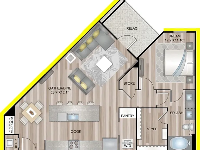 A4P6 floor plan Granary Flats