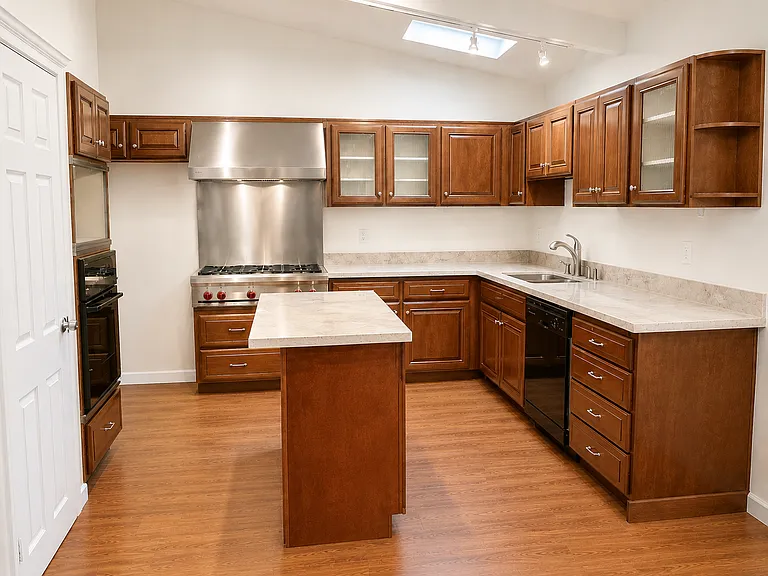 Modern Kitchen with marble counter top