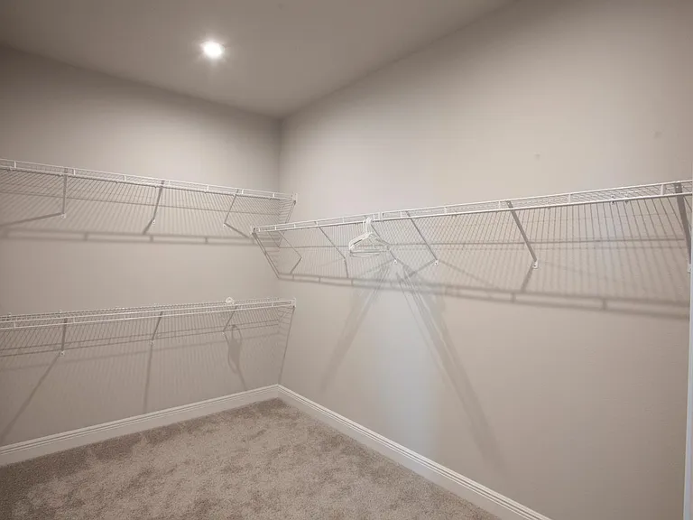 Walk in closet in master bedroom