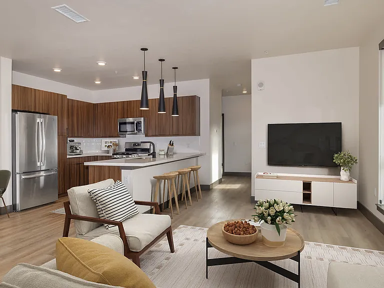 Living Room with Hard Surface Flooring