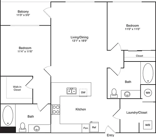Floor plan 2B Type A