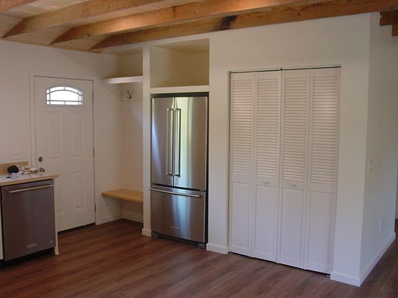 Kitchen nook, fridge and pantry