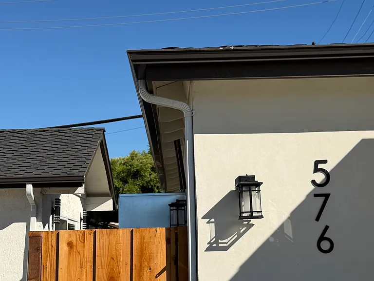 fence dividing houses