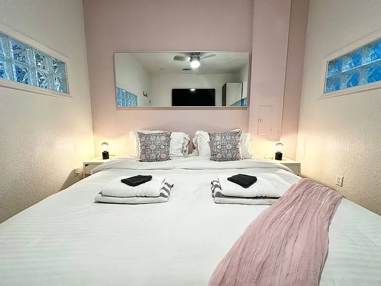 Choose between 1 King Bed or 2 Twin Beds and relax on the cozy daybed for a restful stay.