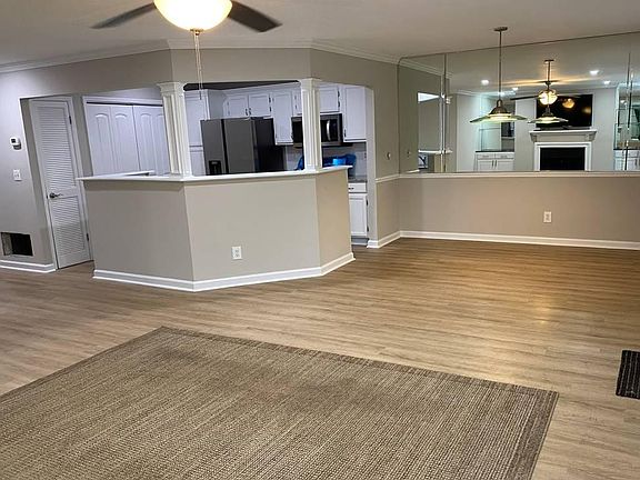 Looking back over the open DR and Kitchen