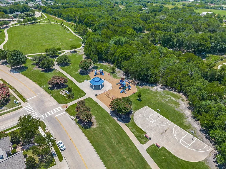 Aerial view of the neighborhood park & walking trails