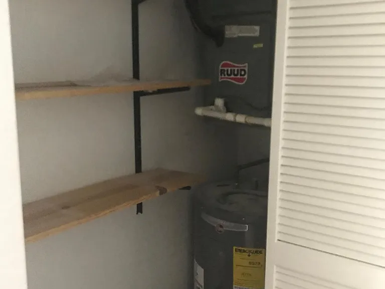 Ac & hot water heater hallway!