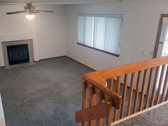 View from the dining room to the family room.