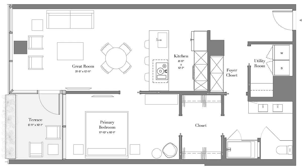 Floor plan 12 | 1B-10 | 1 Bed | 1 Bath