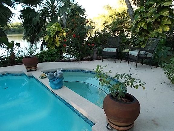 Resaca waterway below jacuzzi