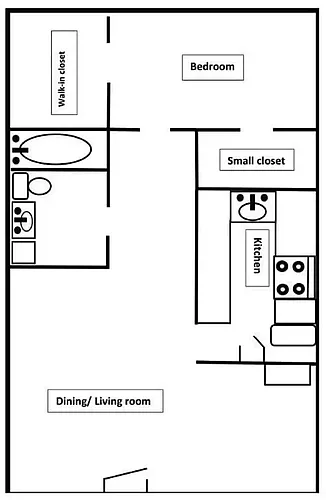 Floor plan 1X1