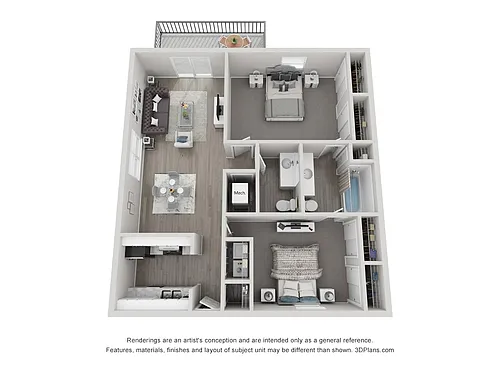 Floor plan Two Bedroom