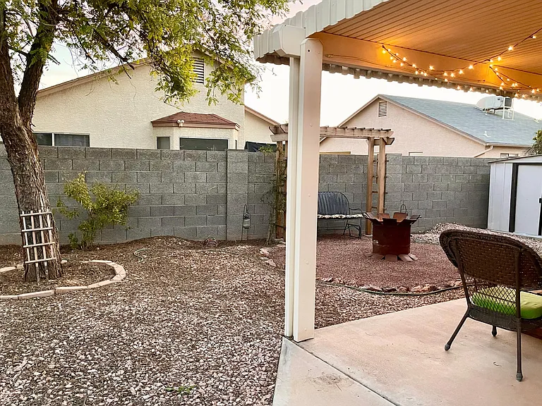Backyard with patio