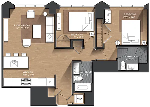 Floor plan H - 2B